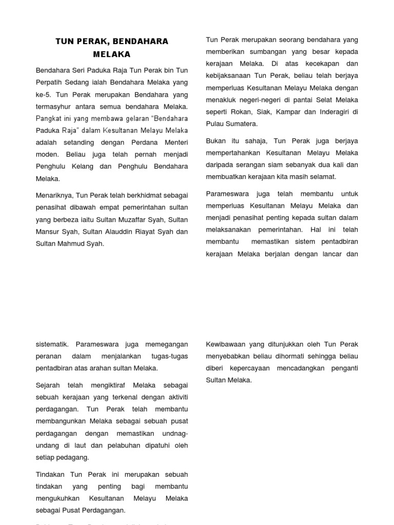 Tun Perak Pdf