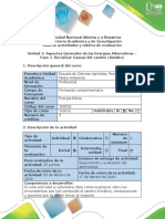 Guía de Actividades y Rubrica de Evaluación - Fase 1 - Socializar Causas Del Cambio Climático