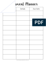 Assignment Planner PDF