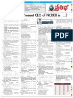 Present CEO of NCDEX Is ... ?: General Awareness