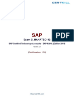 Exam C - HANATEC142: SAP Certified Technology Associate - SAP HANA (Edition 2014)