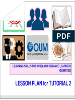 Lesson Plan For Tutorial 2 OUMH1103