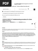 STATUS CODE 25 - Troubleshooting Procedures For Client Status 25 Errors