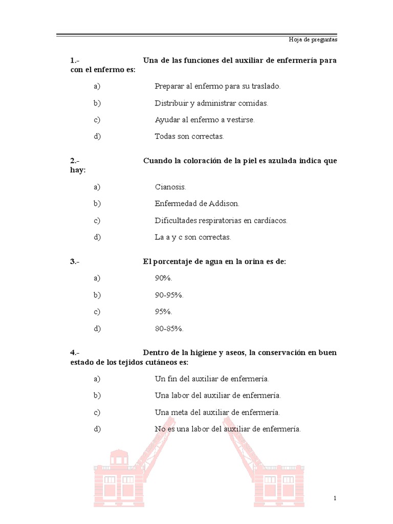 Test Auxiliar de Enfermeria (Osakidetza) Riñón Estómago