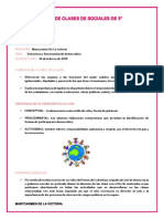 Plan de Clases de Sociales de 3°: Asignatura