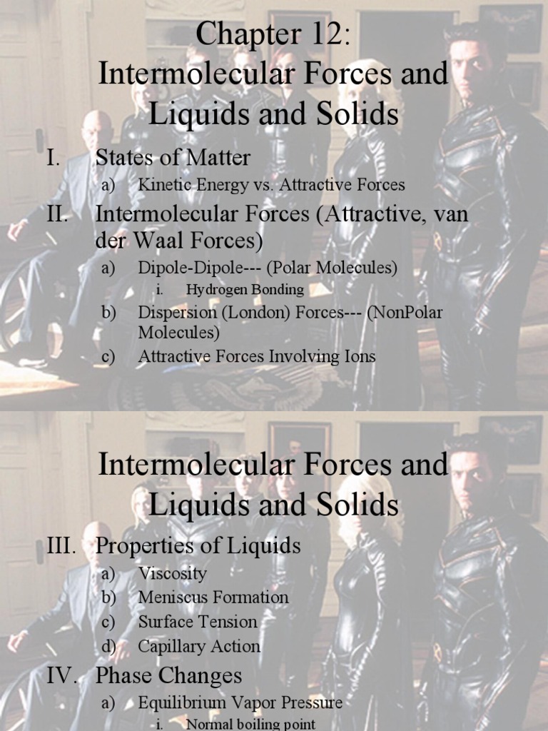 Intermolecular Forces in Liquids and Solids | PDF | Phases Of Matter ...