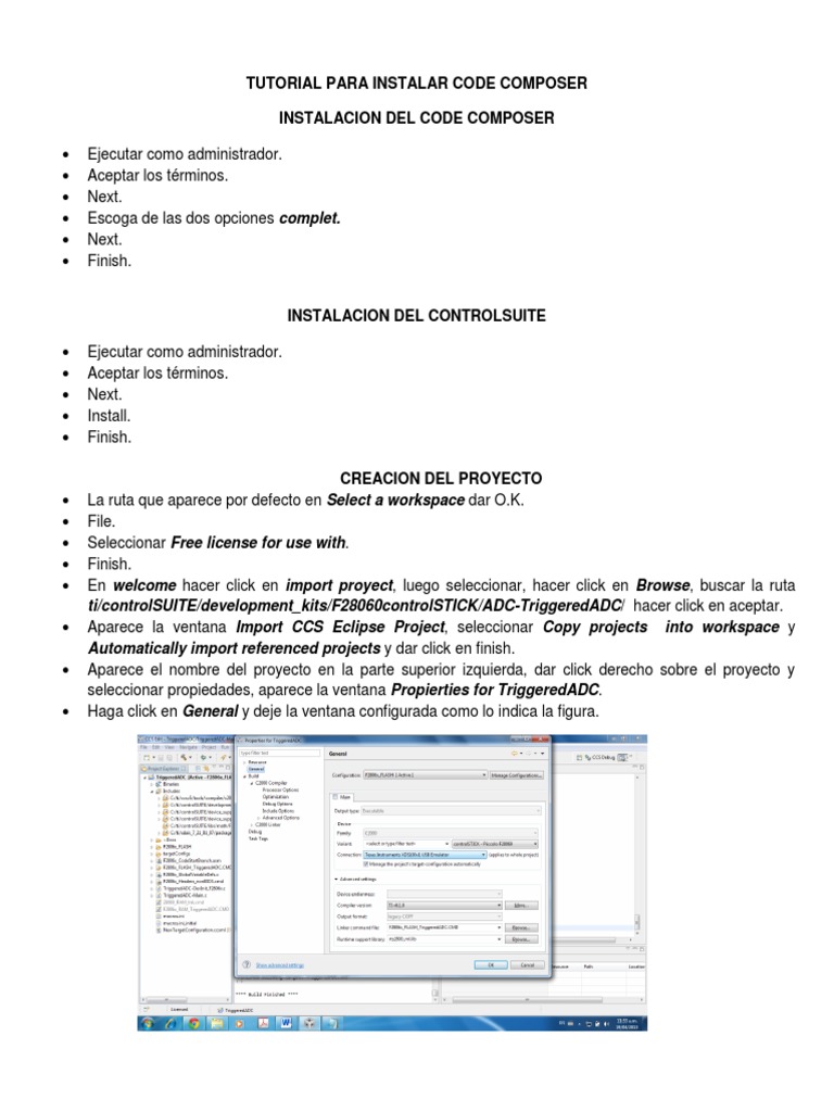 Instalación y Configuración de Code Composer | PDF
