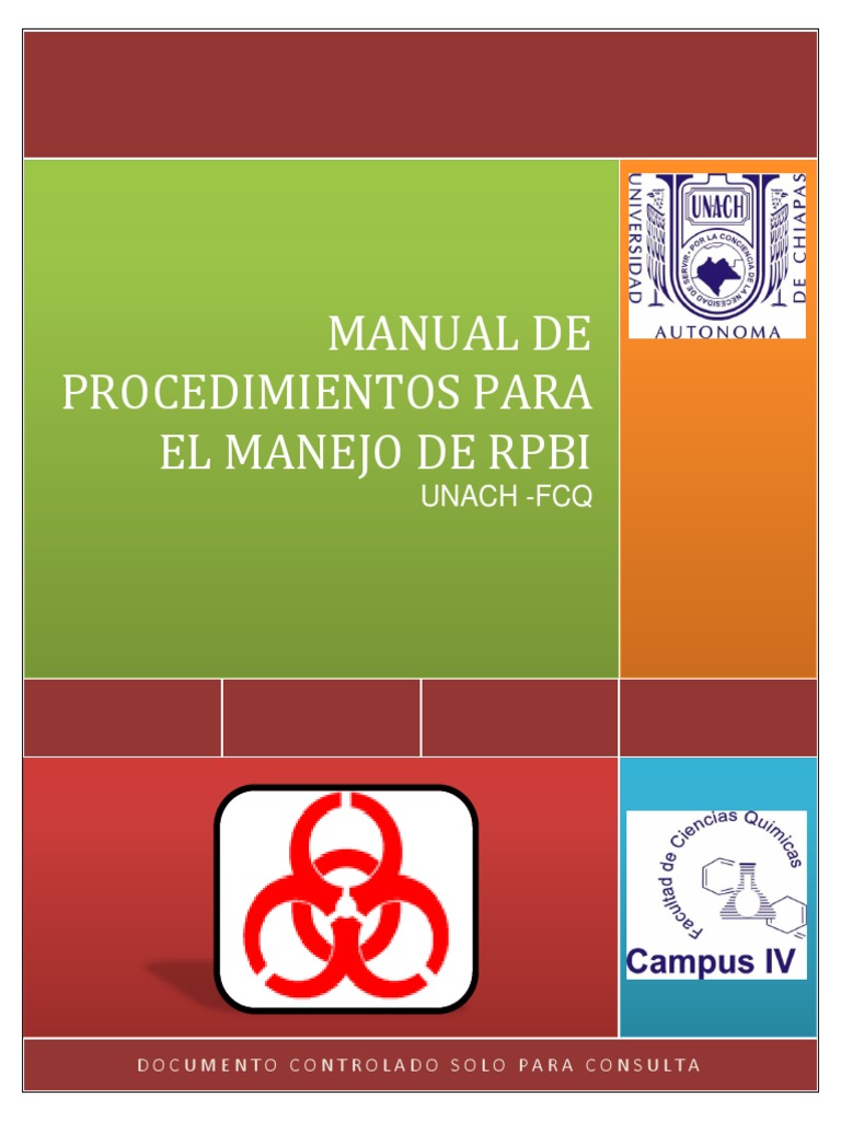 Manual de Manejo de RPBI en UNACH | PDF | Herida | Residuos