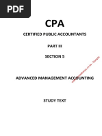 Advanced Management Accounting - Sample