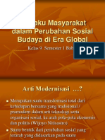 Perilaku Masyarakat Dalam Perubahan Sosial Budaya Di Era Global