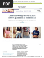 ‘Desafio Do Umbigo’ é Nova Loucura Coletiva Que Assola as Redes Sociais - Jornal O Globo