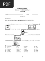 Ujian Bulan Mac: Bahasa Inggeris Kertas 1 Tahun 4