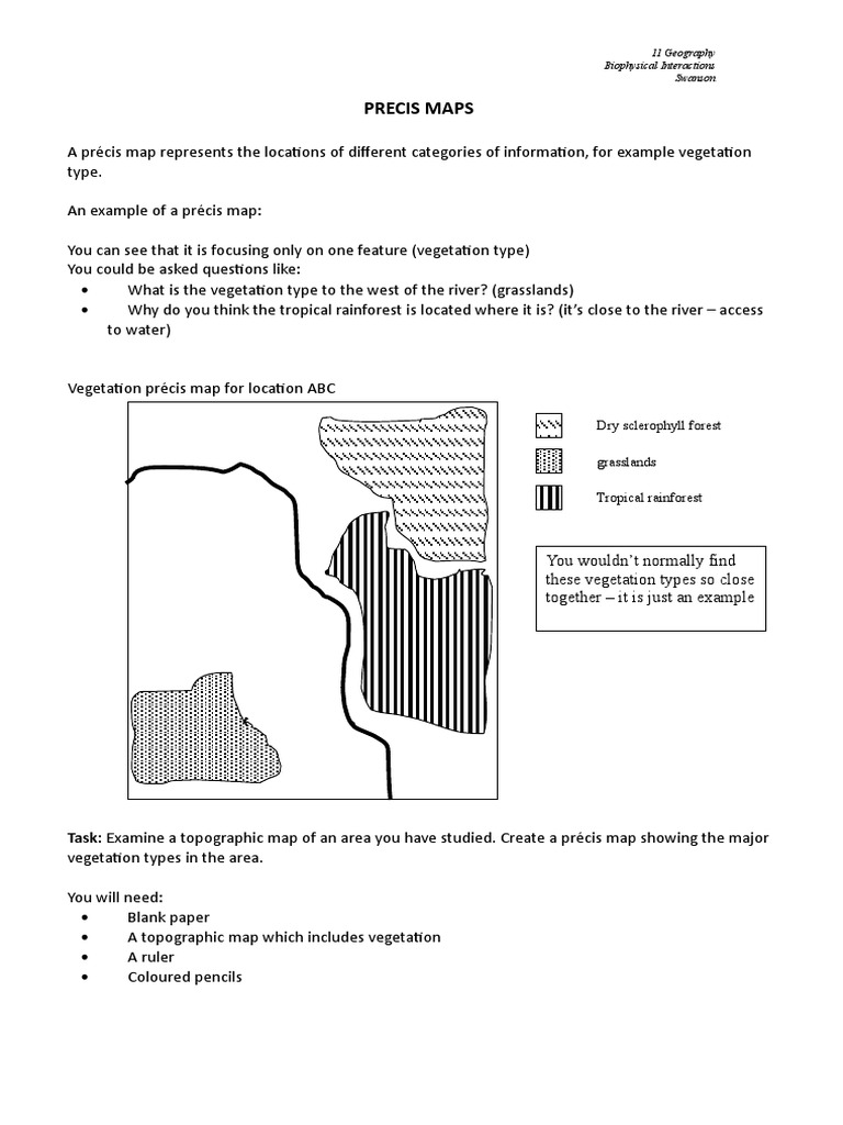 Understanding Précis Maps in Geography | PDF