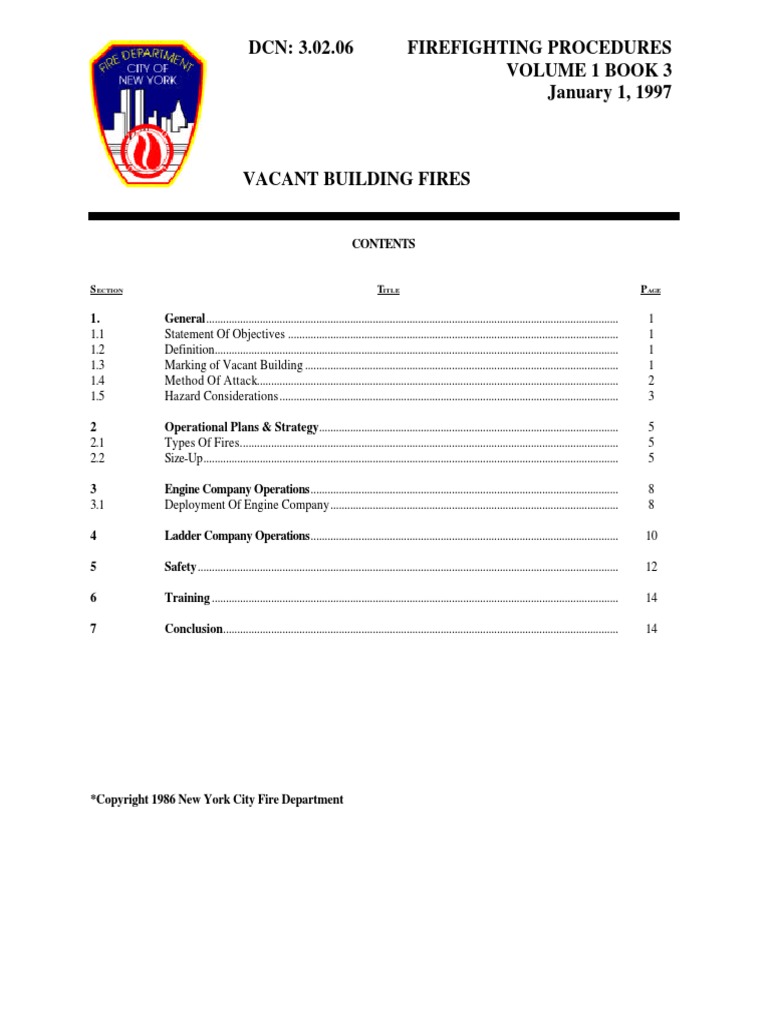 FDNY Manuals PDF Fire Engine Firefighting