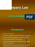 Company Law: T2-Types of Companies