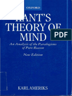 Karl Ameriks-Kant's Theory of Mind - An Analysis of The Paralogisms of Pure Reason (2000)