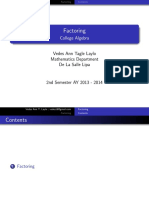 ALGEBRA (Factoring - 2nd Sem) (1)