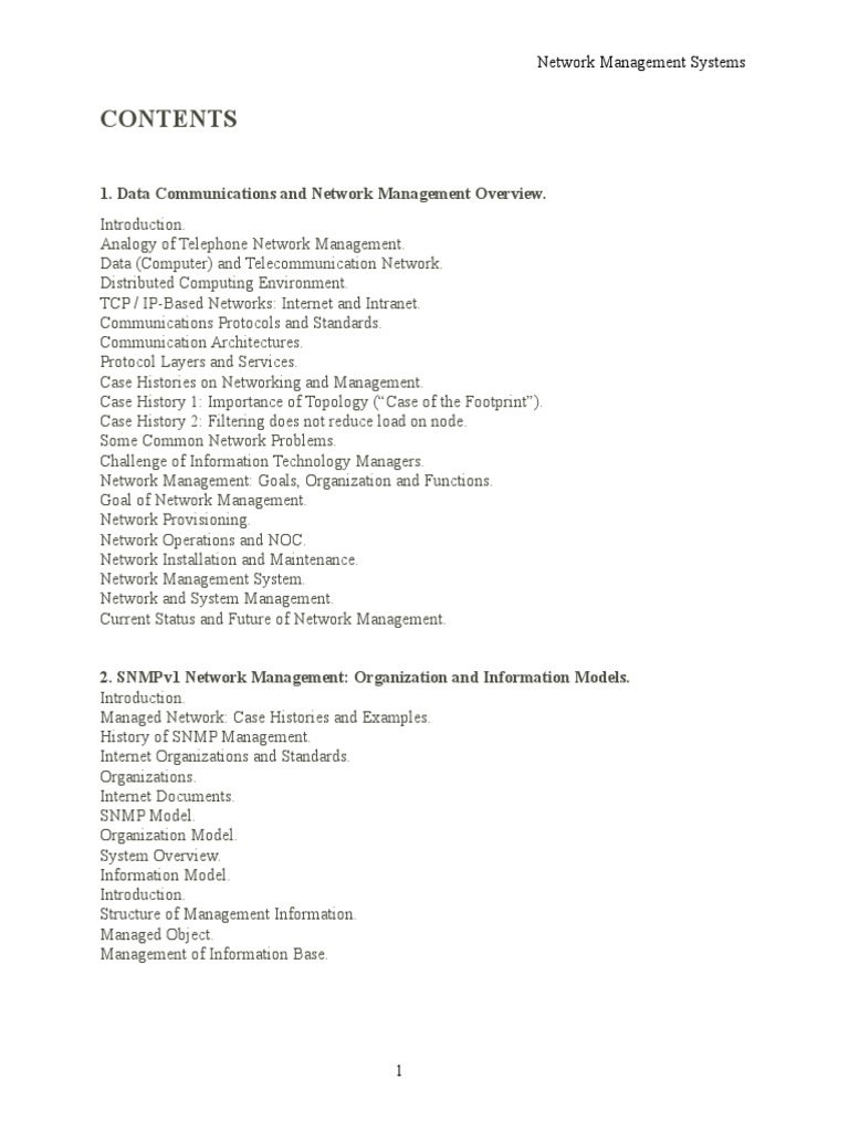 Network Management Systems Overview | PDF | Internet Protocol Suite ...