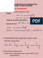 Reaksi Karbokation dan Spesi Tuna Elektron