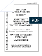 Biológia Angol Nyelven Biology: Emelt Szintű Írásbeli Vizsga Higher Level Written Examination