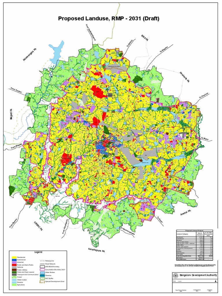 Bengaluru BDA RMP 2031 City Level PLU CompositeMap RMP 2031 PDF