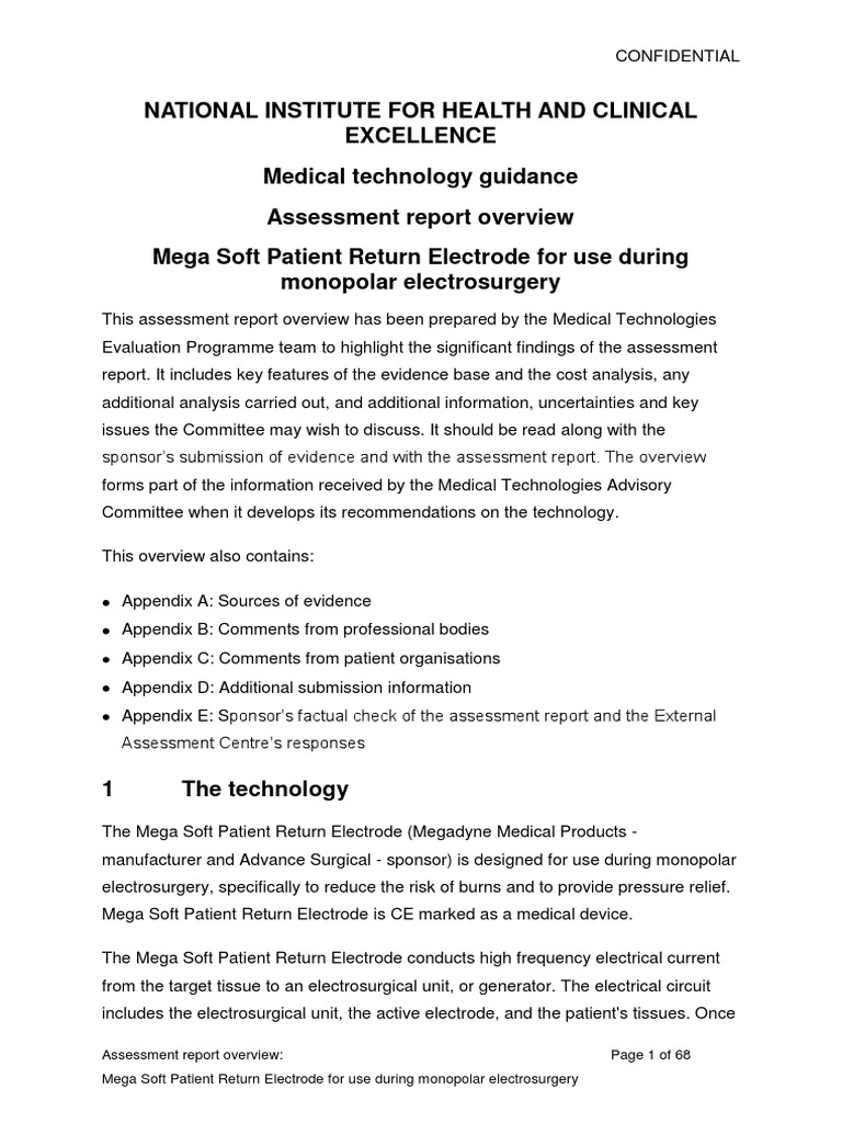 Mega Soft Patient Return Electrode For Use During Monopolar