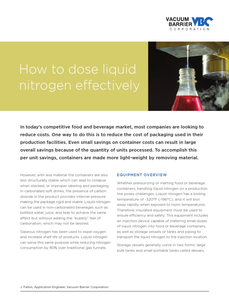 Liquid Nitrogen Dosing PDF Vacuum Nitrogen