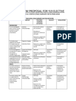 Curriculum Proposal for YL9 Elective 1