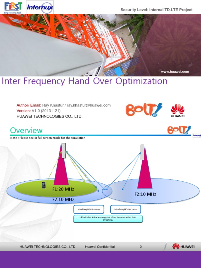 Inter Frequency Handover Optimization | PDF | Radio | Wireless