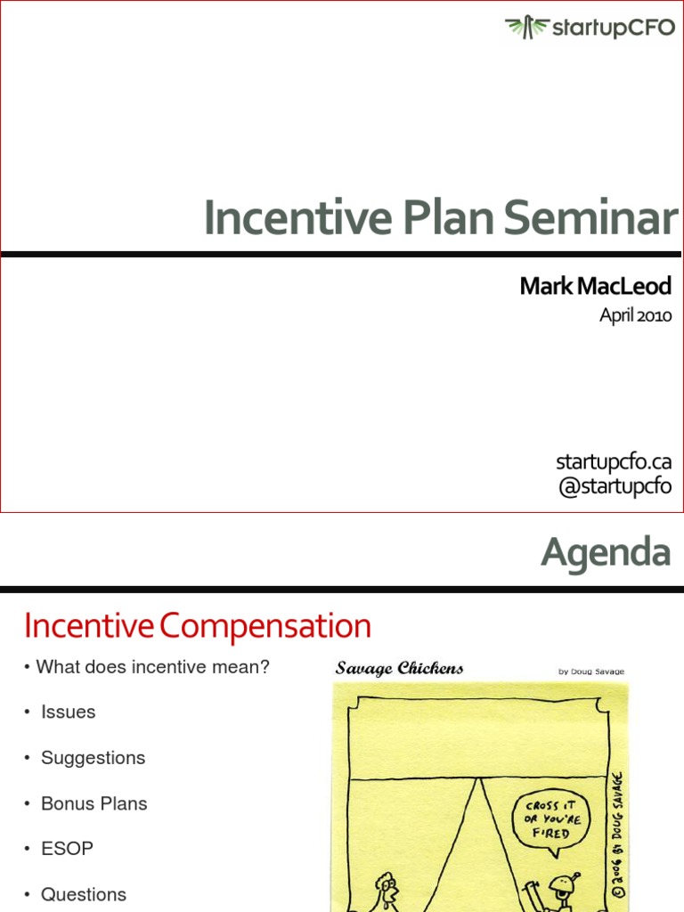 Incentive Plan Seminar | PDF | Incentive | Chief Executive Officer