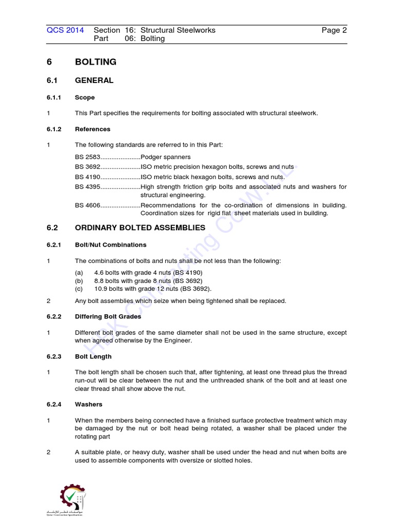 Pages From 16-6 - Structural Steelworks-Bolting | PDF | Nut (Hardware ...