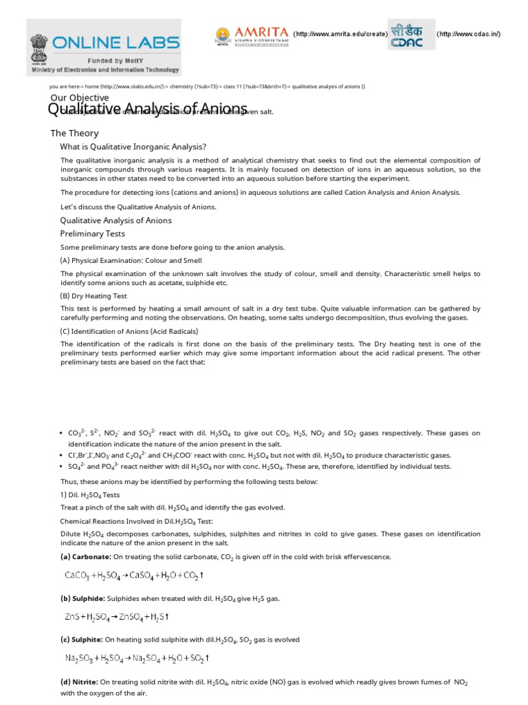 QUALITATIVE AND QUANTITATIVE ANALYSIS IN CHEMISTRY CLASS 11 PDF visual data 3