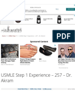 USMLE Step 1 Experience - 257 - Dr. Akram - USMLE Experiences & Best Books for USMLE Preparation