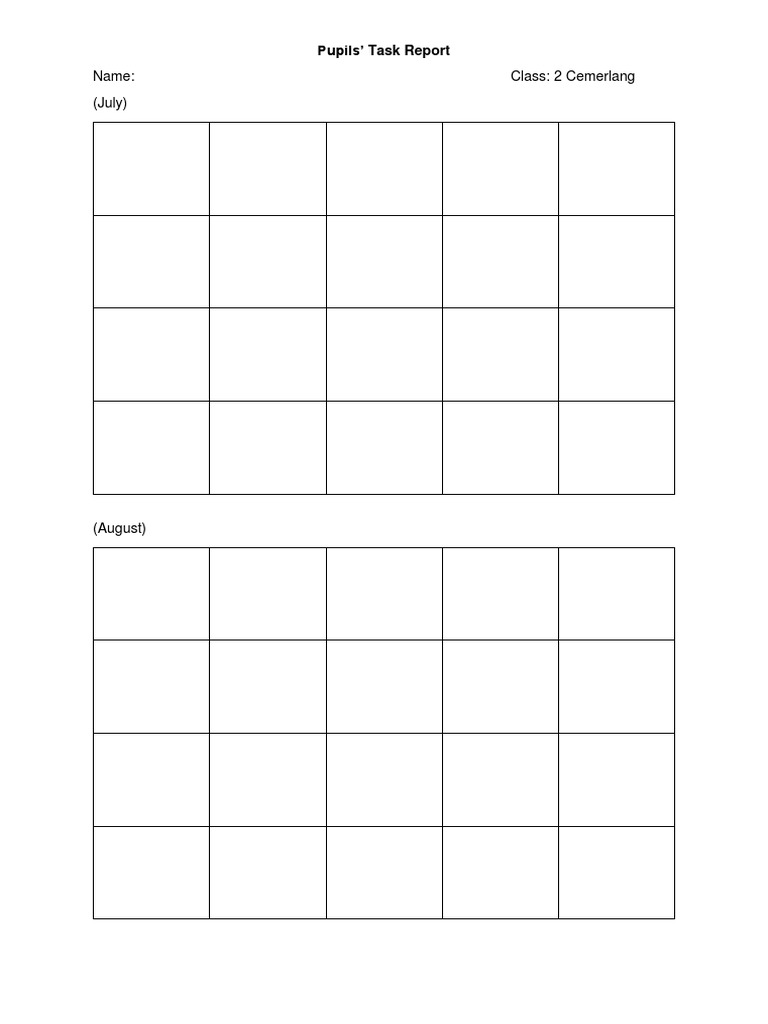 2 Cemerlang Pupils' Task Report | PDF