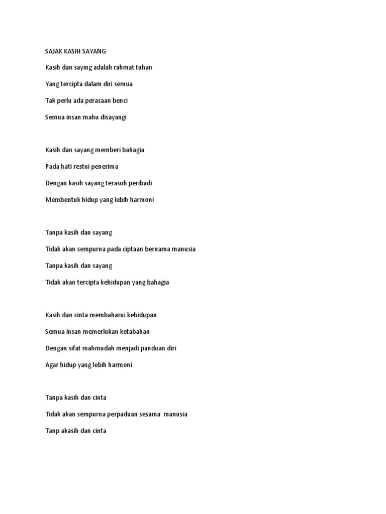 Sajak Kasih Sayang | PDF