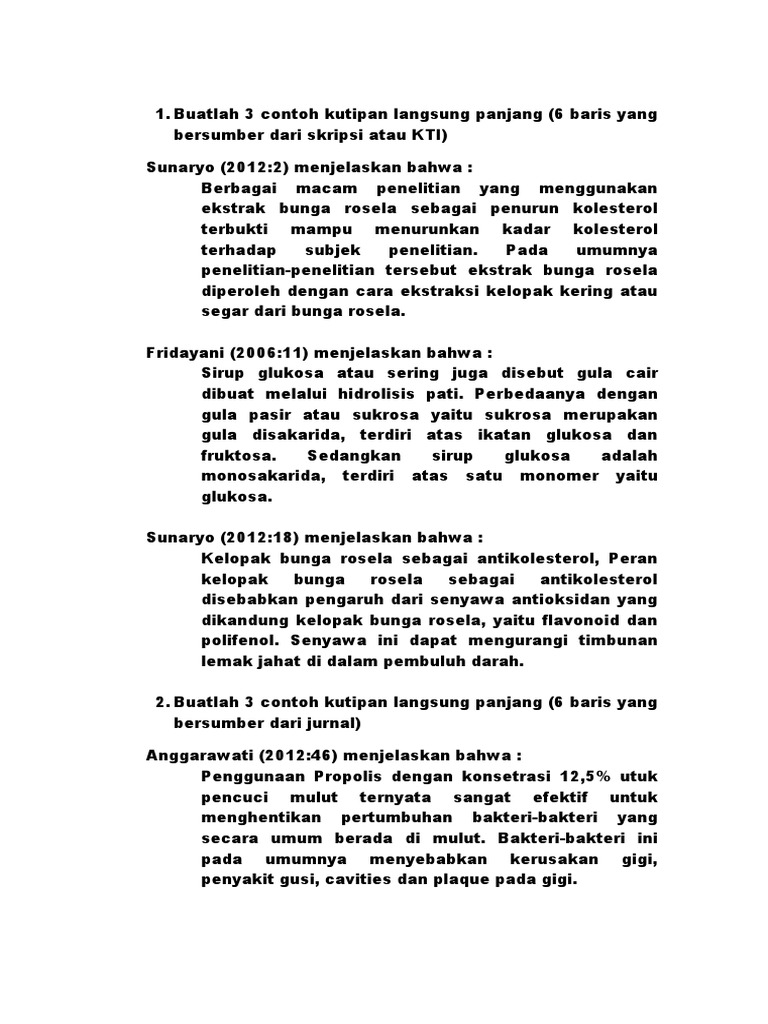 Kutipan Panjang Dan Pendek