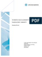 Nursing Management of Paediatric Obesity: Literature Review