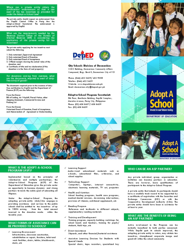 Overview of the Adopt-a-School Program | PDF | Invoice | Business