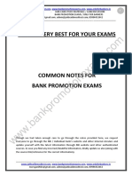 Bank Promotion Exams Notes 2017