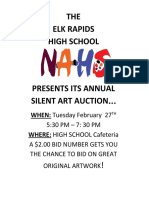silent art auction small poster