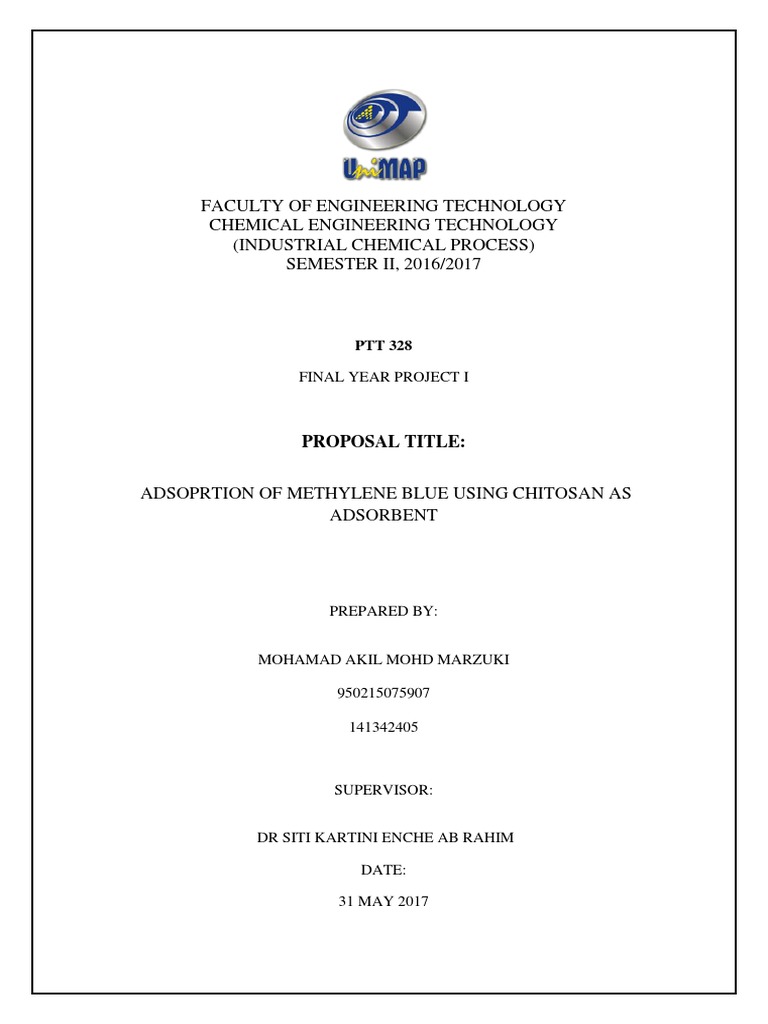 Format For Proposal Front Page - PTT328 | PDF | Science & Mathematics