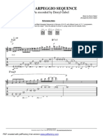 2-5-1 Arpeggio Sequence Guitar Transcription