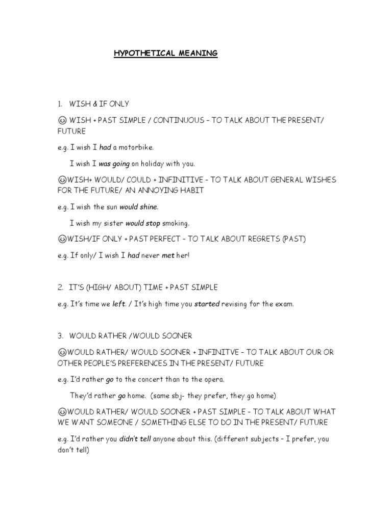 Understanding Hypothetical Speech | PDF
