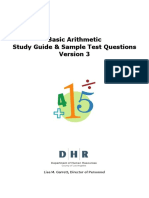 Basic Arithmetic Study Guide & Sample Test Questions - County of LA