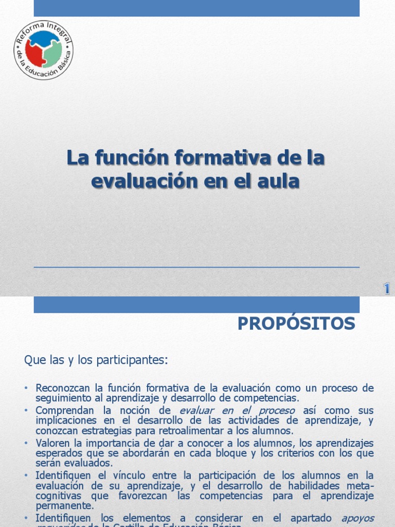 Evaluación Formativa en el Aula: Claves y Estrategias | PDF ...