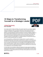 15 Steps to Transforming Yourself to a Strategic Leader