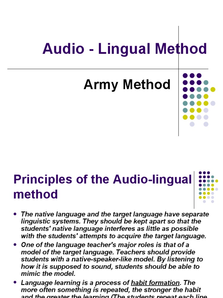 Audio Lingual Method