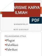 Plagiarisme Dalam Karya Ilmiah Prof. Roni