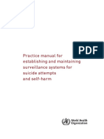 PRATICE MANUAL For Establishing and Maintaining Surveillance Systems For Suicide Attempts and Self-Harm