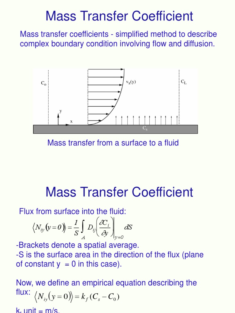 Mass Transfer Coefficient Analysis | PDF | Boundary Layer | Fluid Dynamics